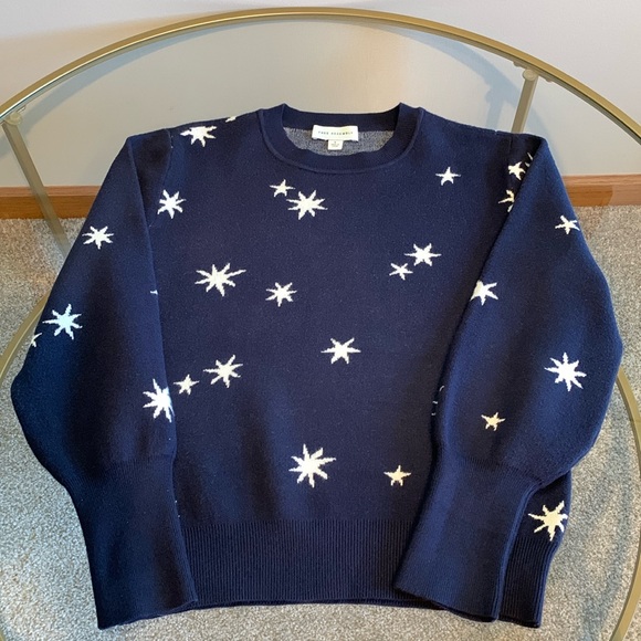 Free Assembly Navy Blue Star Sweater - Picture 13 of 16